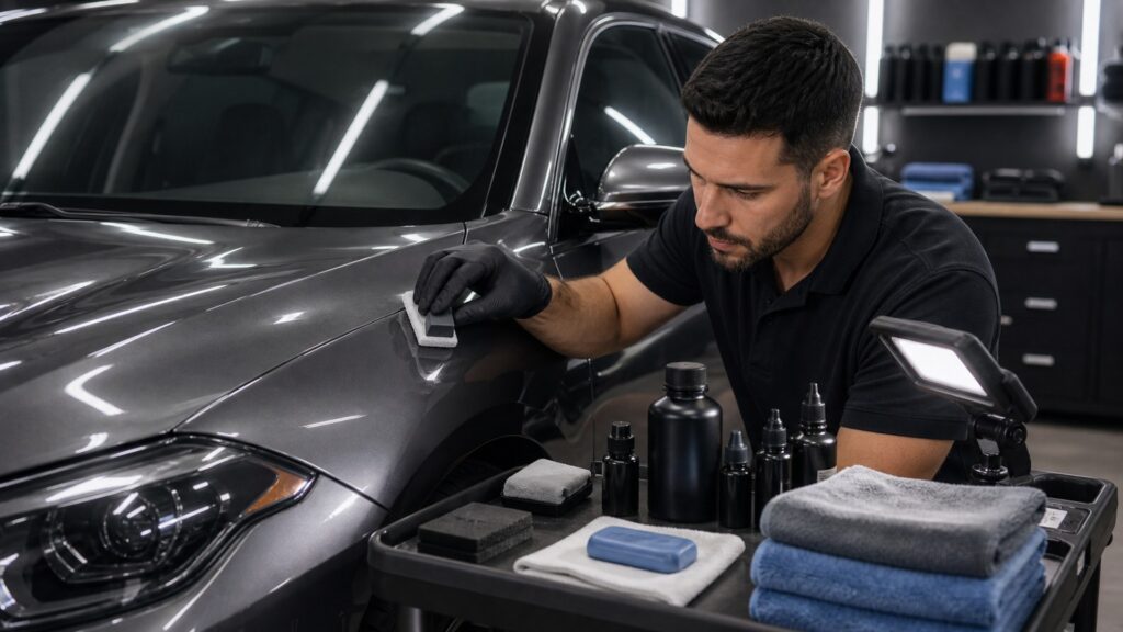car care & detailing shopping setup for ceramic protection planning with practical vehicle-focused details