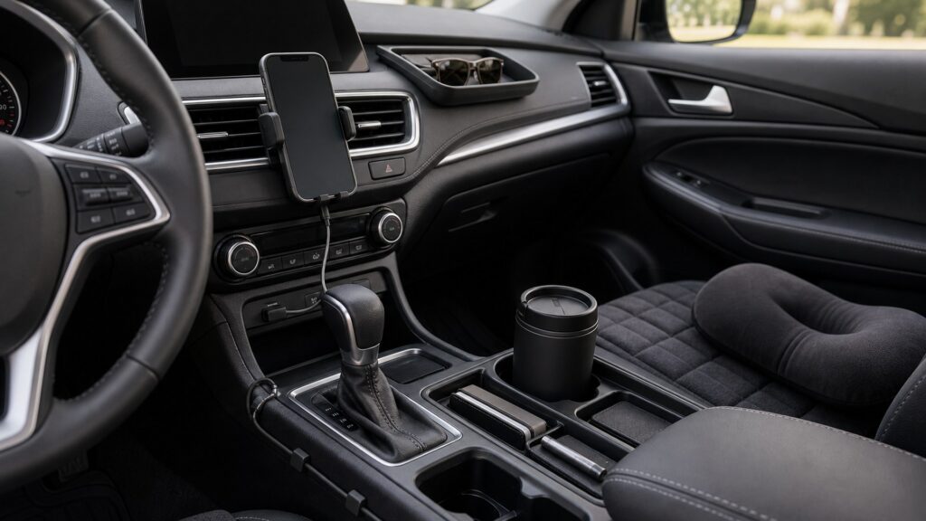 car phone mounts shopping setup for cabin comfort upgrades with practical vehicle-focused details