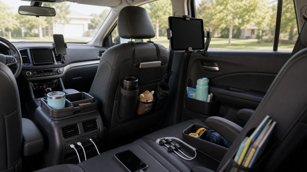 car phone mounts shopping setup for family vehicle organization with practical vehicle-focused details