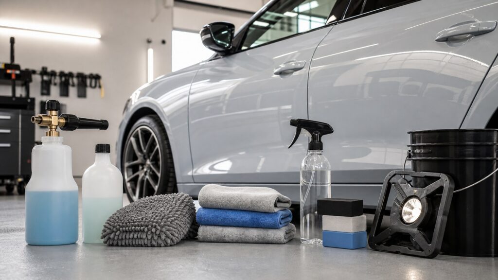 car wash equipment shopping setup for ceramic protection planning with practical vehicle-focused details