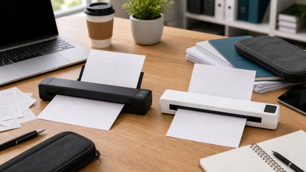Epson WorkForce ES-60W vs Doxie Go SE Wi-Fi business comparison image