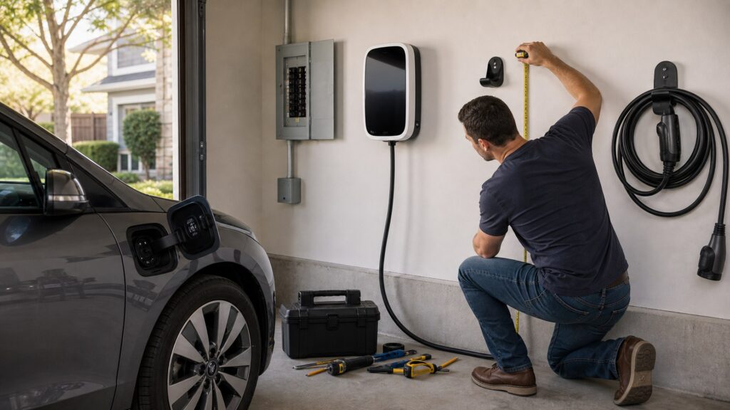 ev charging & electric vehicle gear shopping setup for home charging setup with practical vehicle-focused details