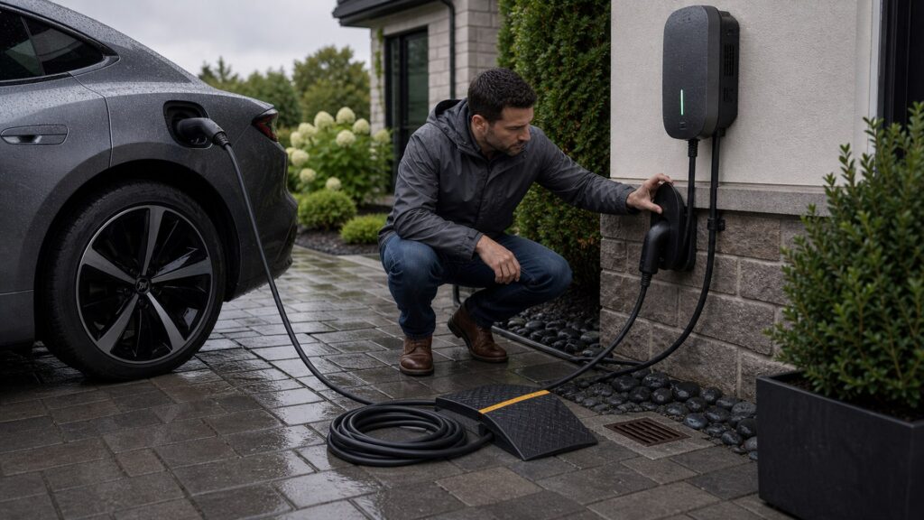 ev charging & electric vehicle gear shopping setup for outdoor charging installations with practical vehicle-focused details