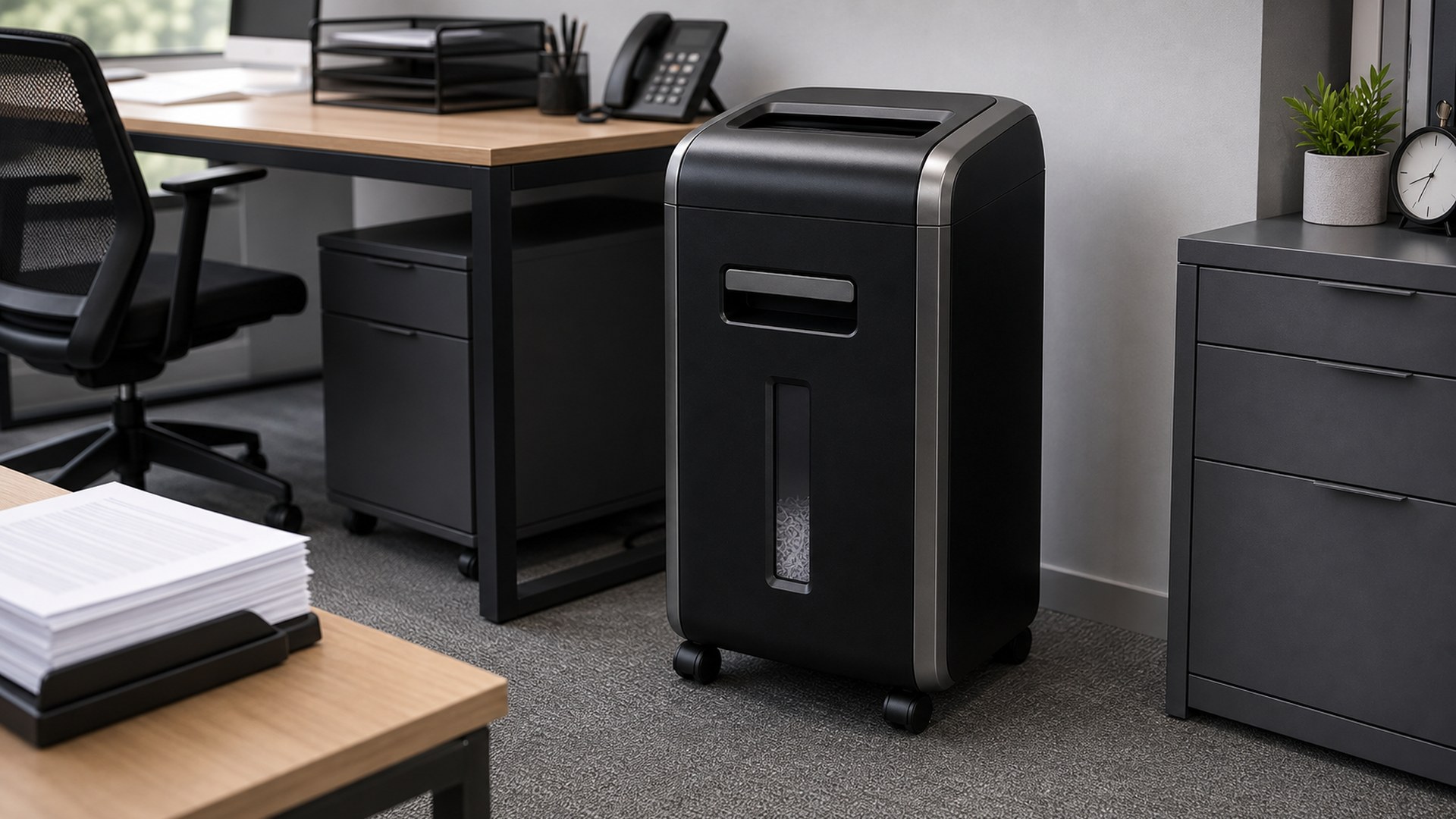Fellowes Powershred 99Ci in a modern business workspace