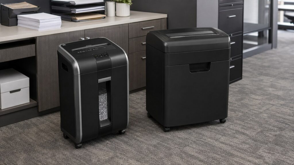 Fellowes Powershred 99Ci vs Amazon Basics 24-Sheet Shredder business comparison image