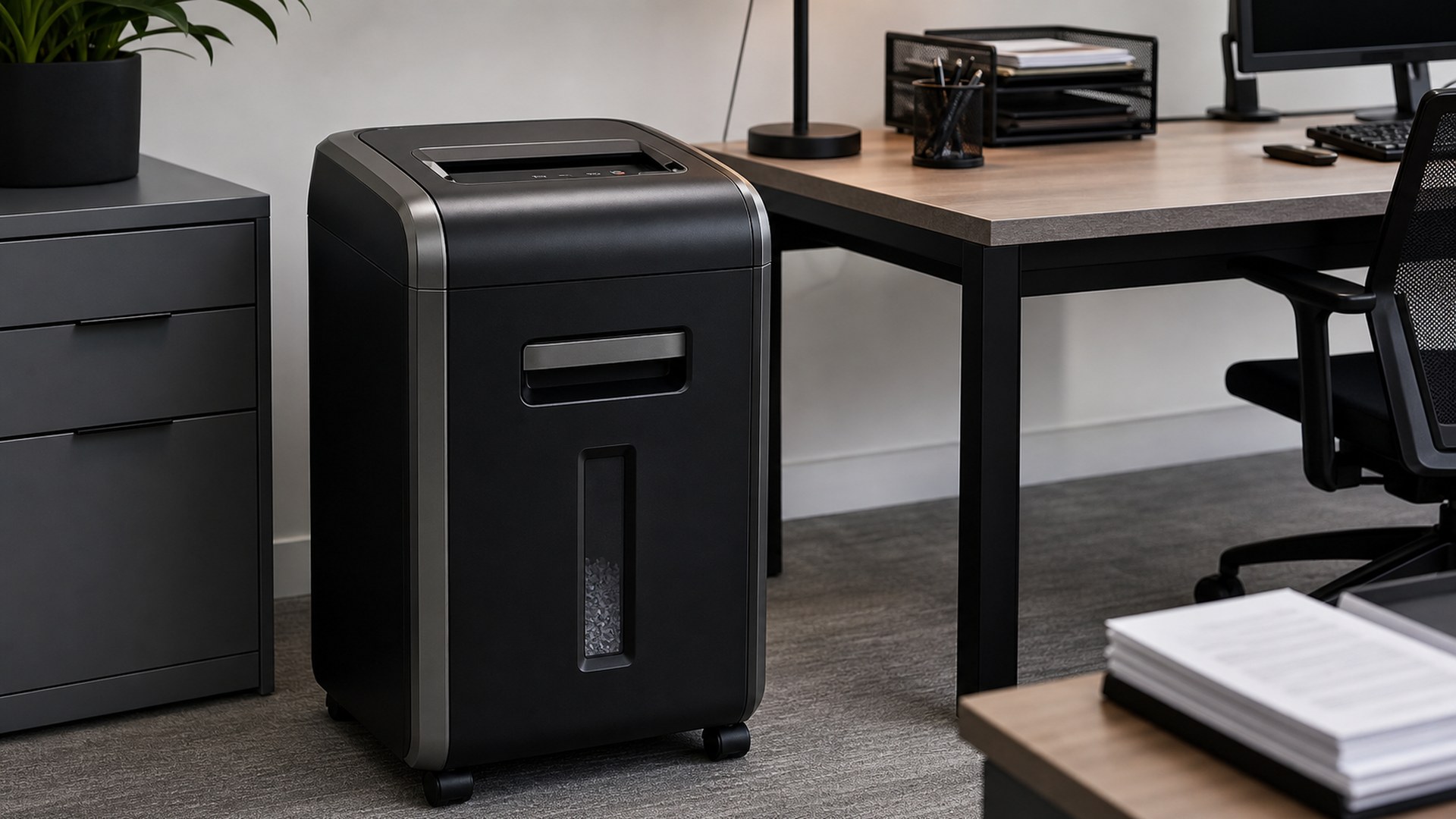 Fellowes Powershred 99Ci in a modern business workspace
