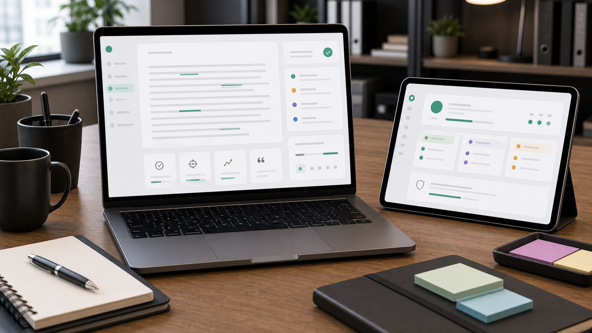 Grammarly Business shown in a premium business workspace