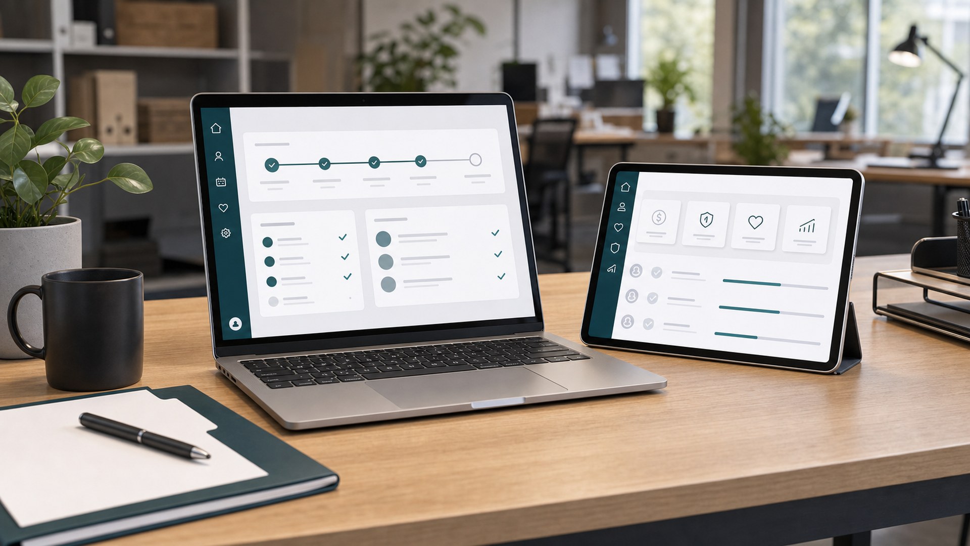 Gusto shown in a premium business workspace