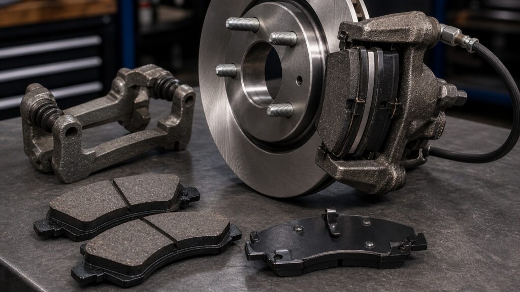 how brake pads work brake component explainer image