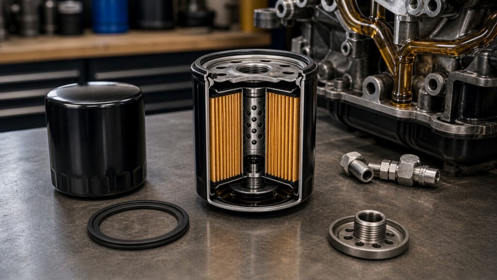 how oil filters work automotive replacement part explainer image