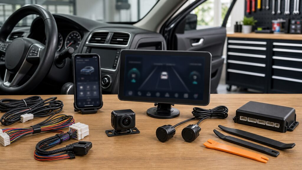 driving displays shopping setup for screen, sensor, and app integration with practical vehicle-focused details