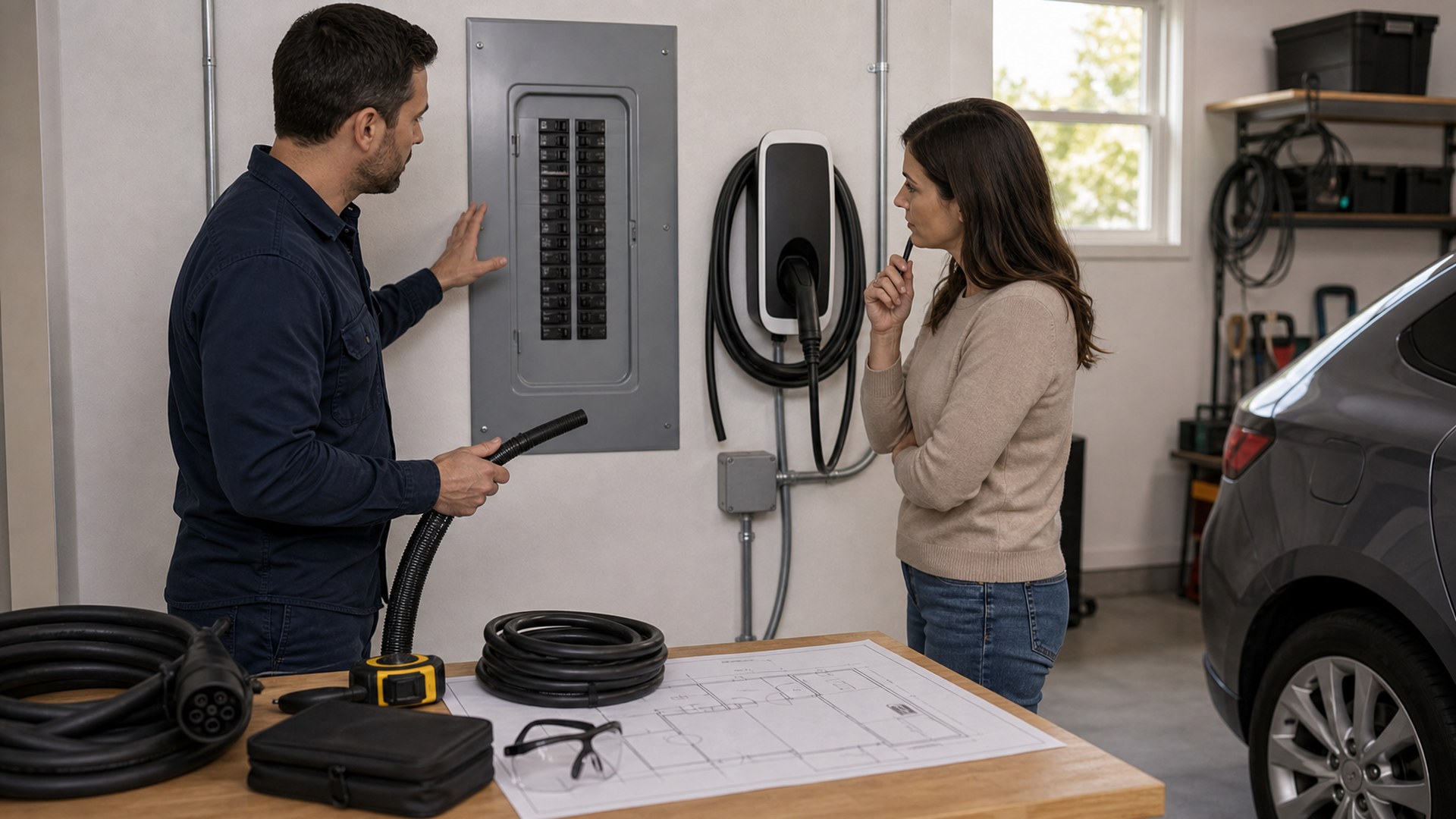 How to Choose EV Charging & Electric Vehicle Gear for Garage Electrical Planning