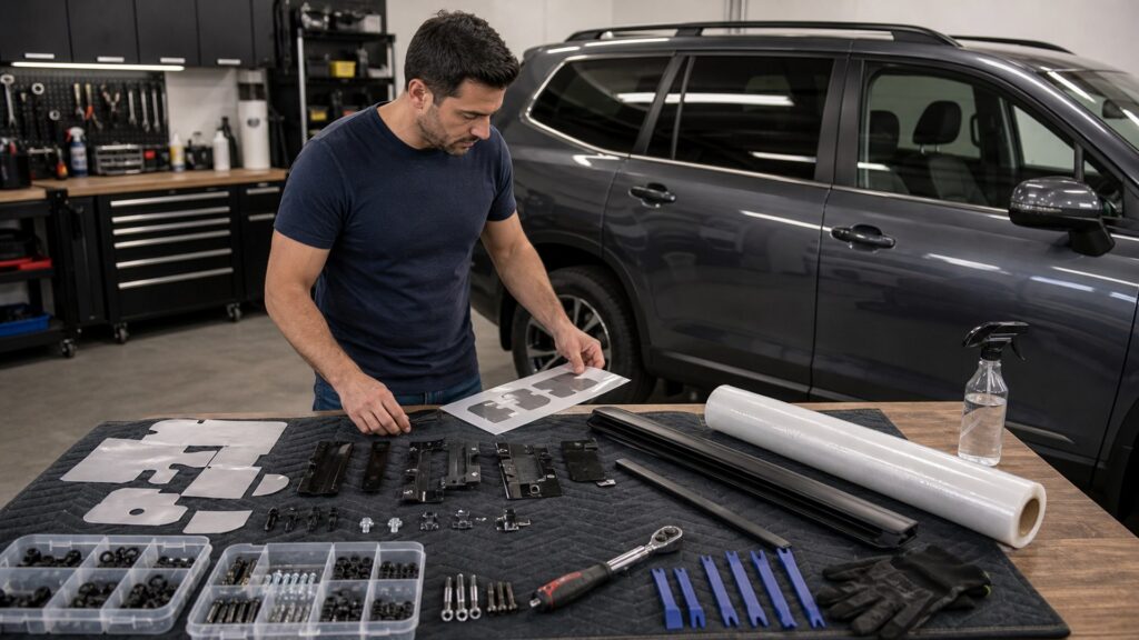 exterior accessories & protection shopping setup for installation planning with practical vehicle-focused details