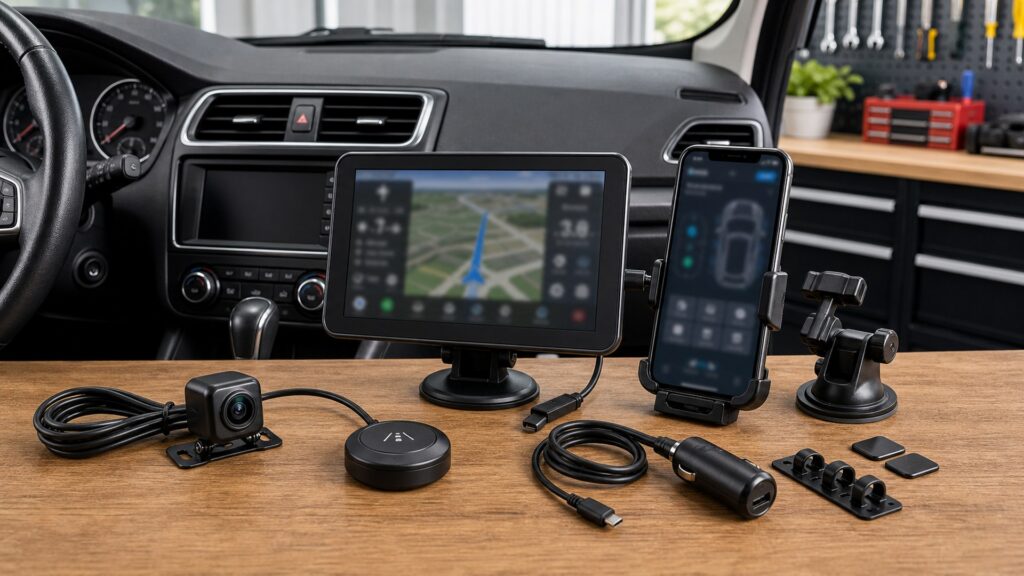 gps navigation devices shopping setup for screen, sensor, and app integration with practical vehicle-focused details