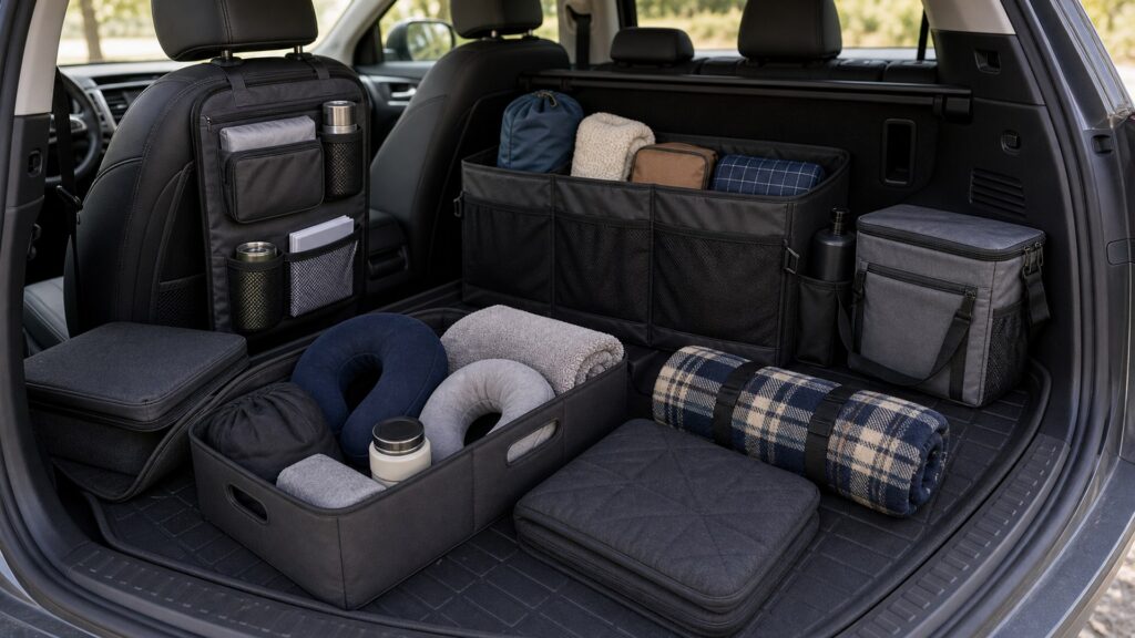 interior comfort shopping setup for cargo and storage planning with practical vehicle-focused details