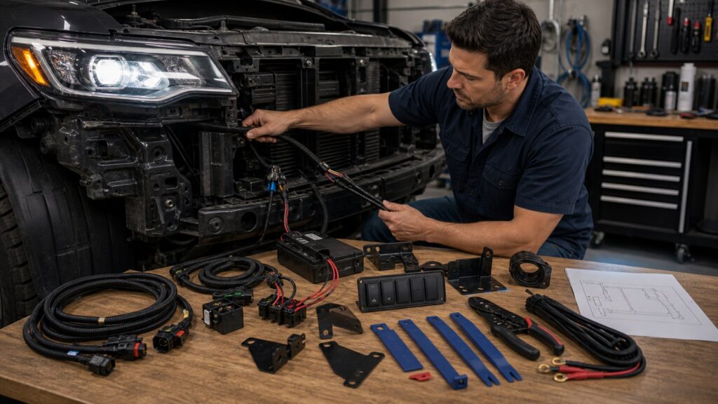 lighting & visibility shopping setup for wiring and mounting planning with practical vehicle-focused details