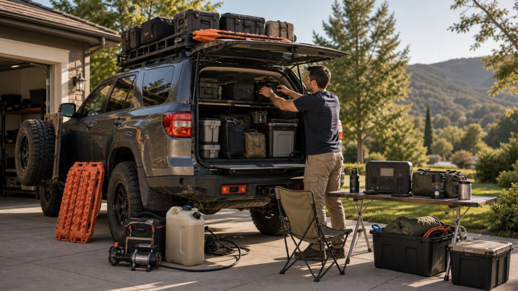 off-road & overlanding shopping setup for overlanding trip setups with practical vehicle-focused details