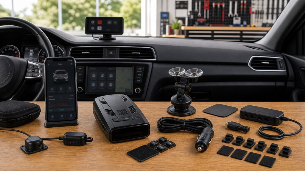 radar detectors shopping setup for screen, sensor, and app integration with practical vehicle-focused details