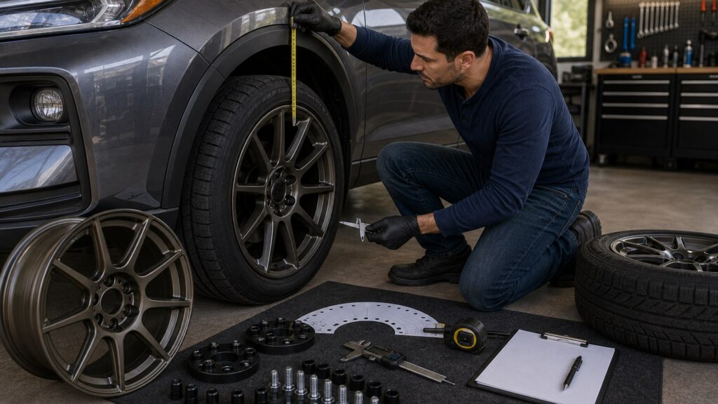 tires & wheels shopping setup for wheel size and clearance checks with practical vehicle-focused details