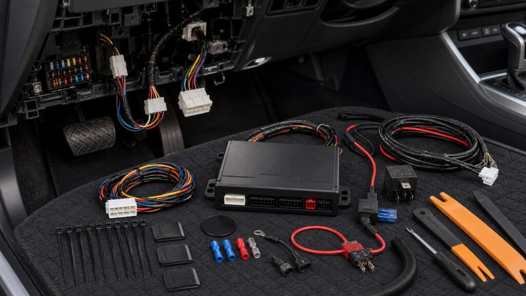 vehicle security systems shopping setup for installation and wiring requirements with practical vehicle-focused details