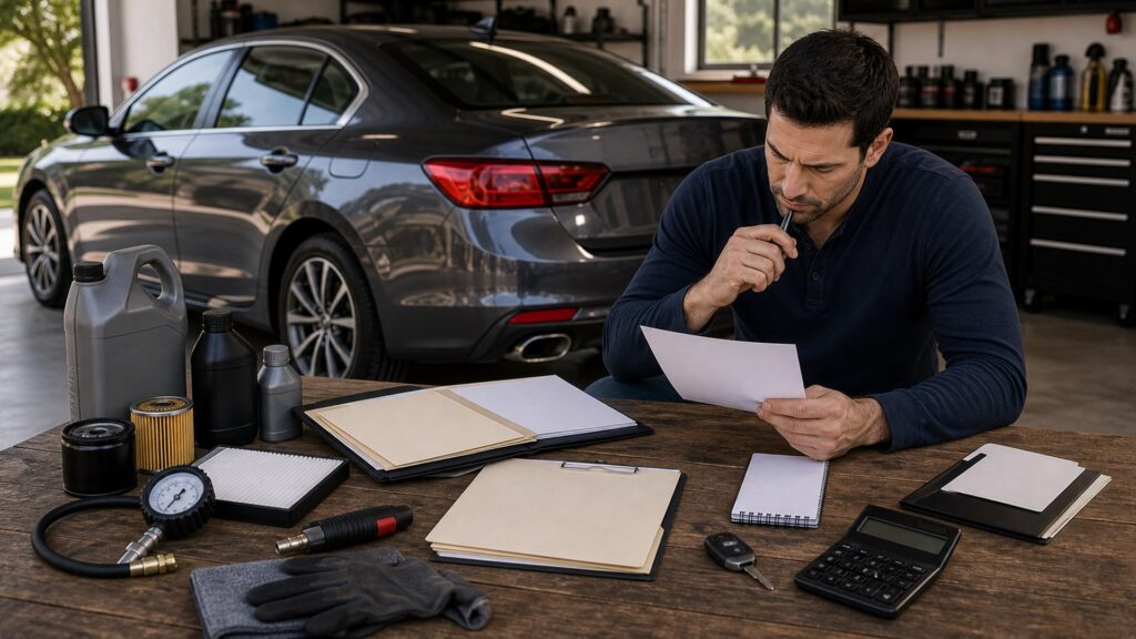 vehicles shopping setup for insurance and maintenance costs with practical vehicle-focused details