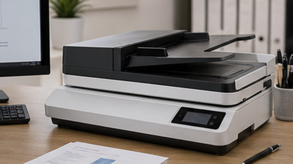HP ScanJet Pro 4500 fn1 ultra photorealistic replacement hero image