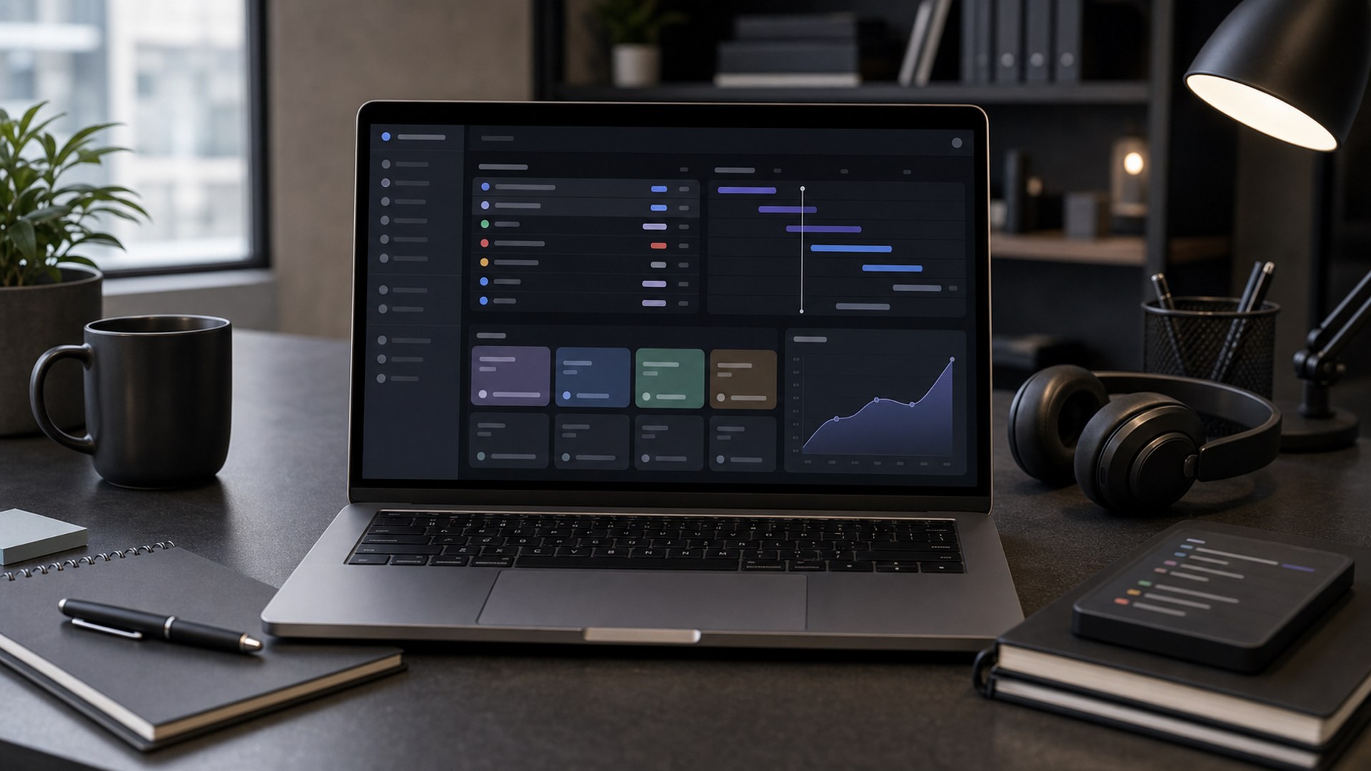Linear shown in a premium business workspace
