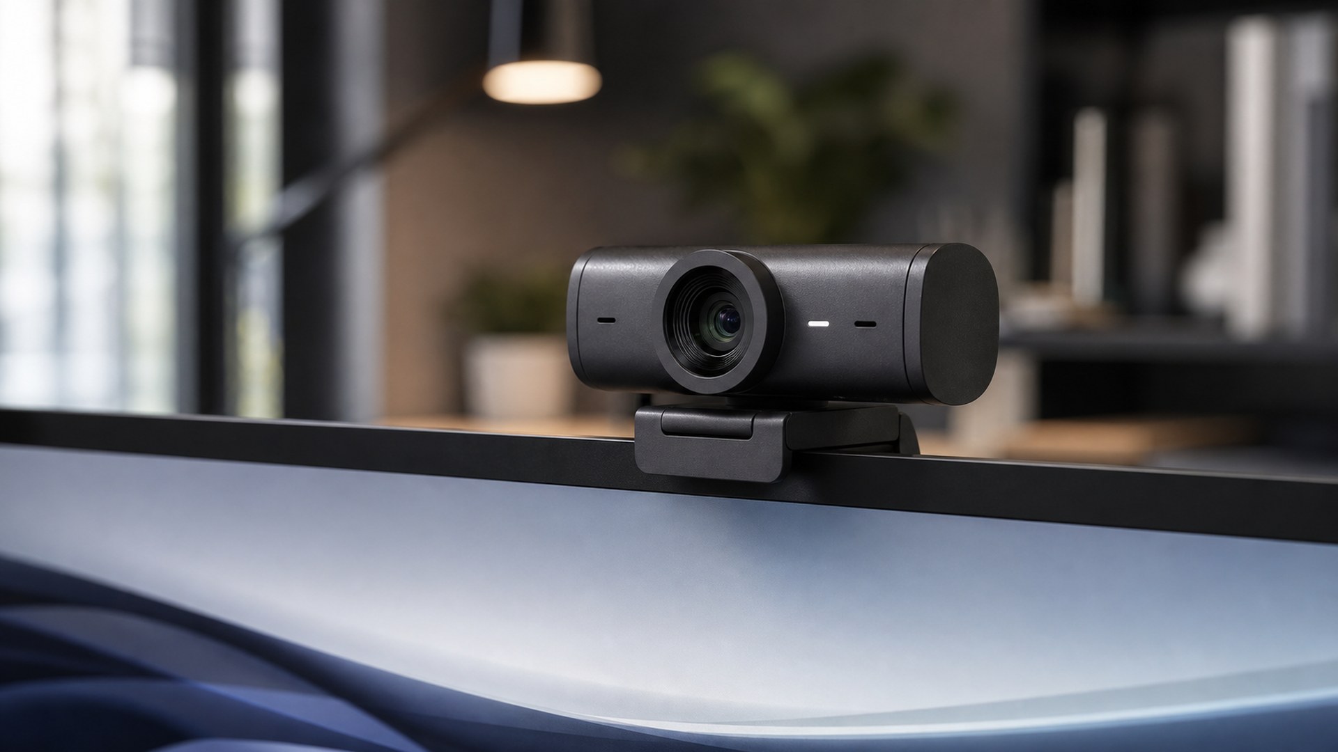 Logitech MX Brio in a modern business workspace