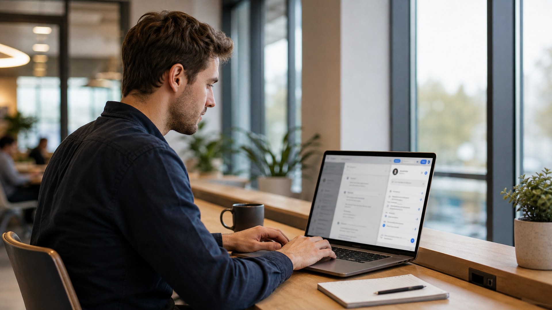 Lusha AI sales prospecting software editorial interface concept