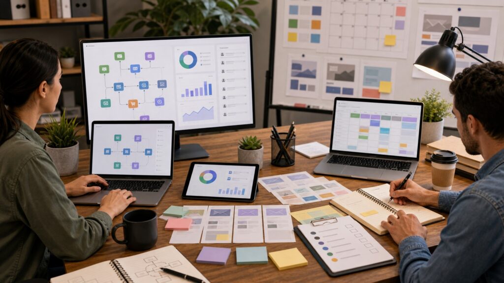 Marketing Automation vs Manual Marketing business comparison image