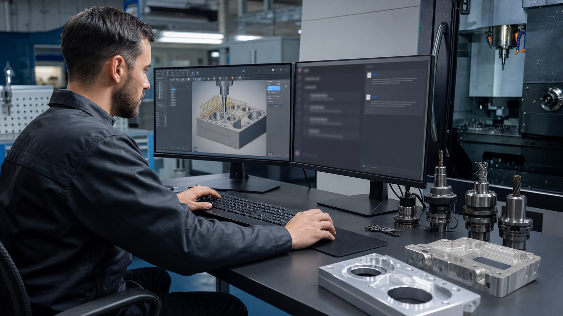 Mastercam Copilot AI tool for CNC shops editorial software concept