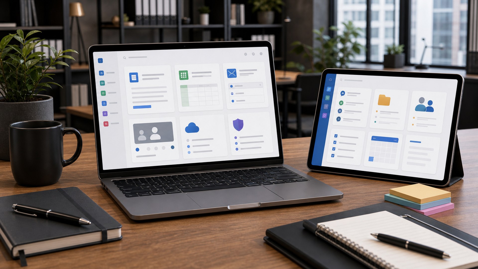 Microsoft 365 Business Premium shown in a premium business workspace
