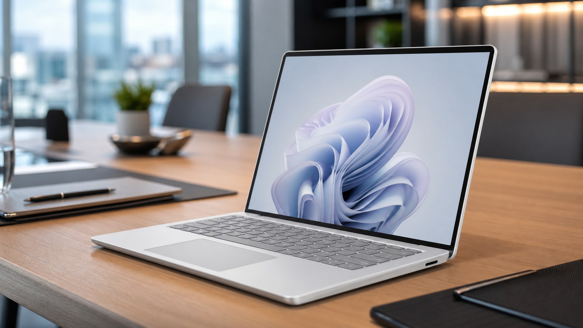 Microsoft Surface Laptop for Business 13.8-inch in a modern business workspace