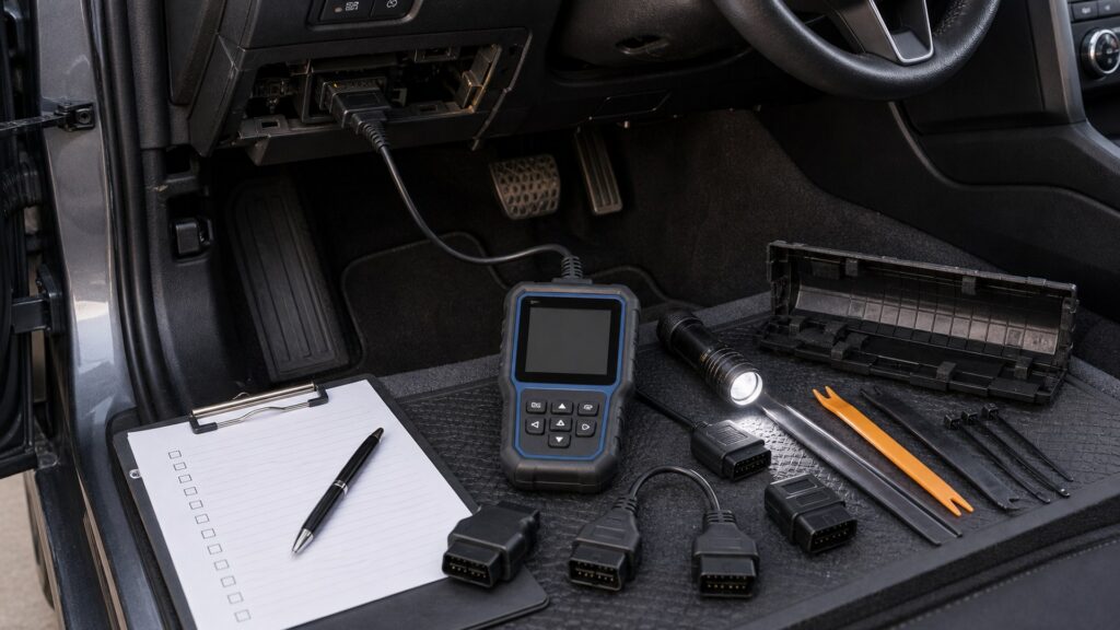 obd diagnostic tools shopping setup for vehicle compatibility checks with practical vehicle-focused details