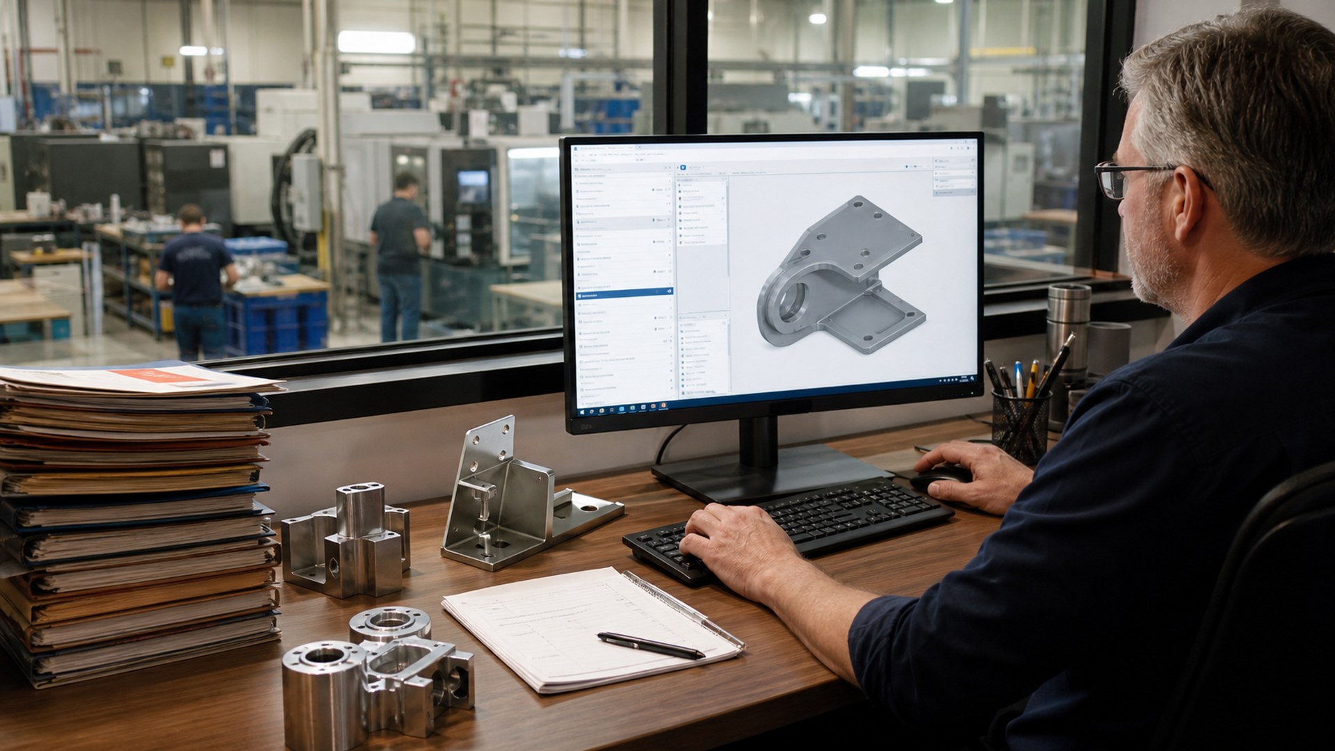 Paperless Parts AI tool for CNC shops editorial software concept
