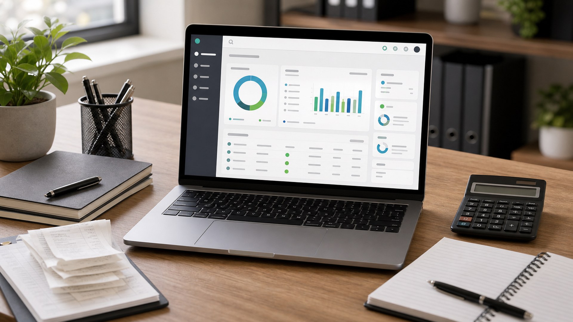 QuickBooks Online Advanced shown in a premium business workspace