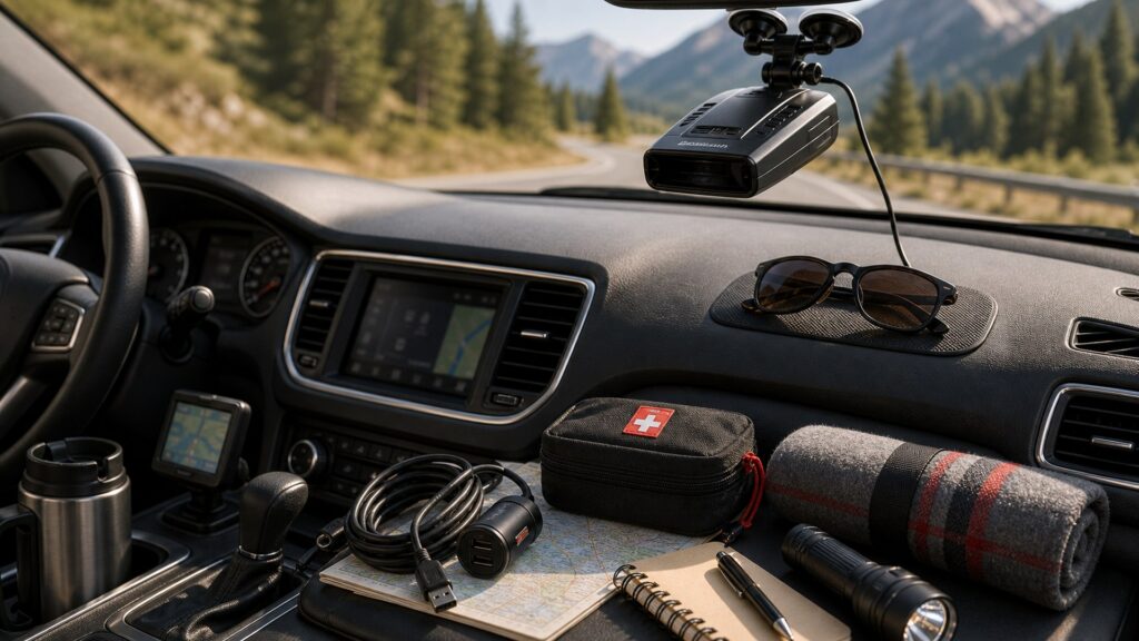radar detectors shopping setup for road trip technology needs with practical vehicle-focused details
