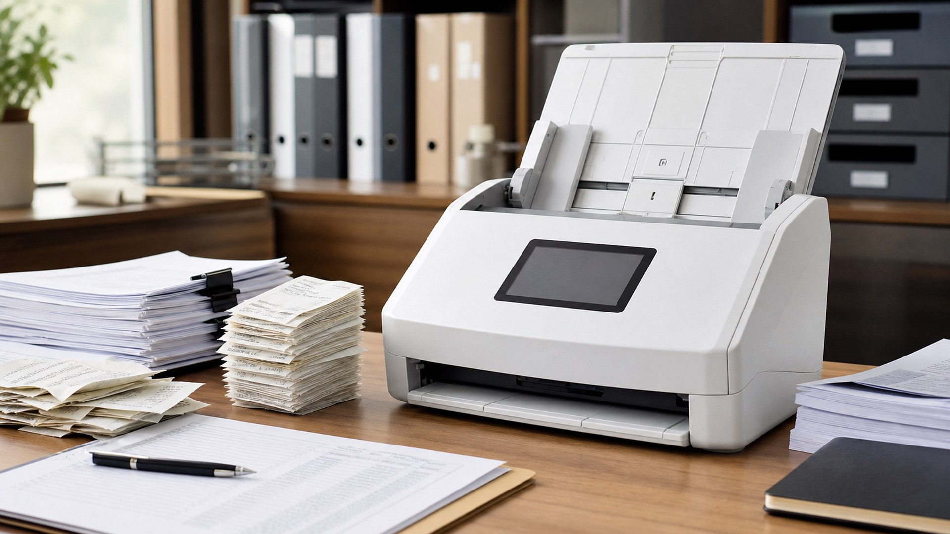 Ricoh ScanSnap iX1600 in a modern business workspace