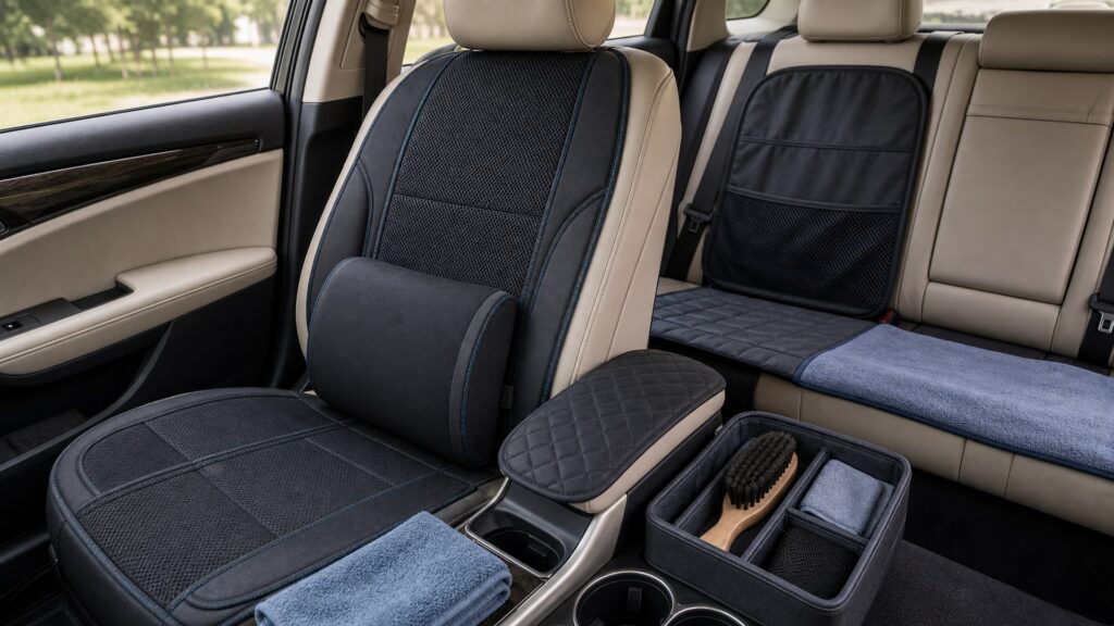 seat protection shopping setup for cabin comfort upgrades with practical vehicle-focused details
