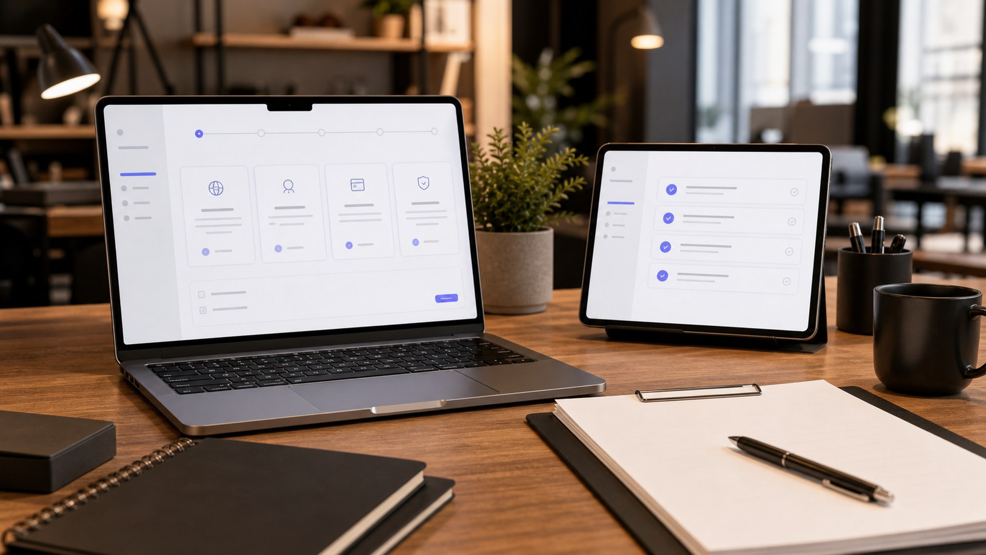 Stripe Atlas shown in a premium business workspace