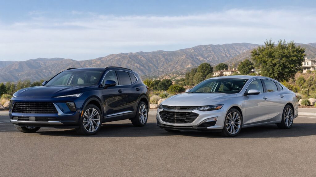 Blue SUV and silver sedan side by side for an SUVs vs sedans comparison