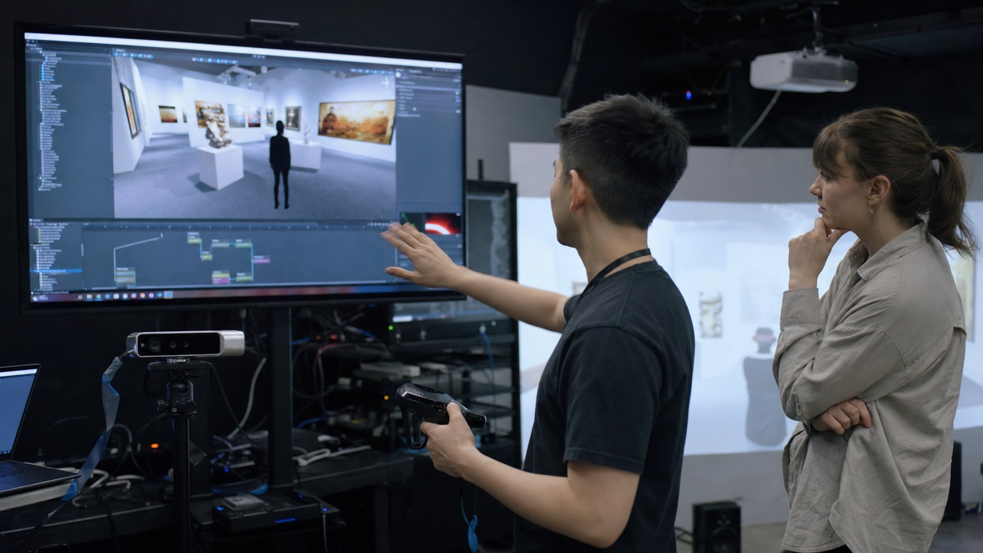 Unity AI AI tool concept image for museum exhibit design workflows