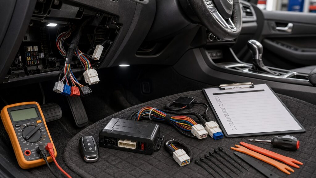 vehicle security systems shopping setup for vehicle compatibility checks with practical vehicle-focused details