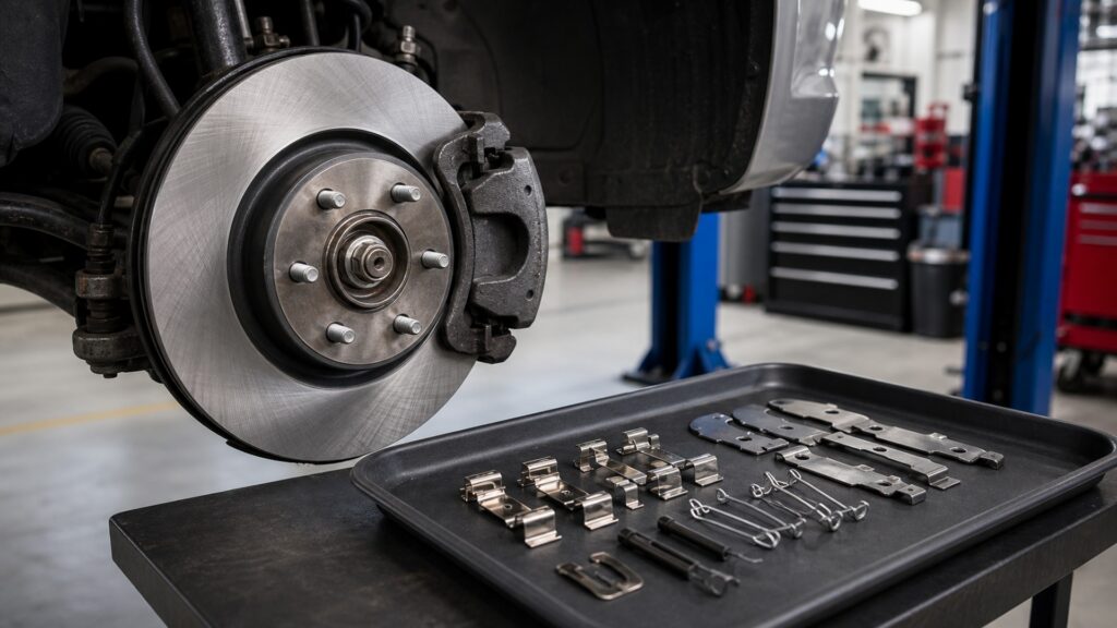 what makes brake rotors different from brake hardware kits automotive replacement part explainer image