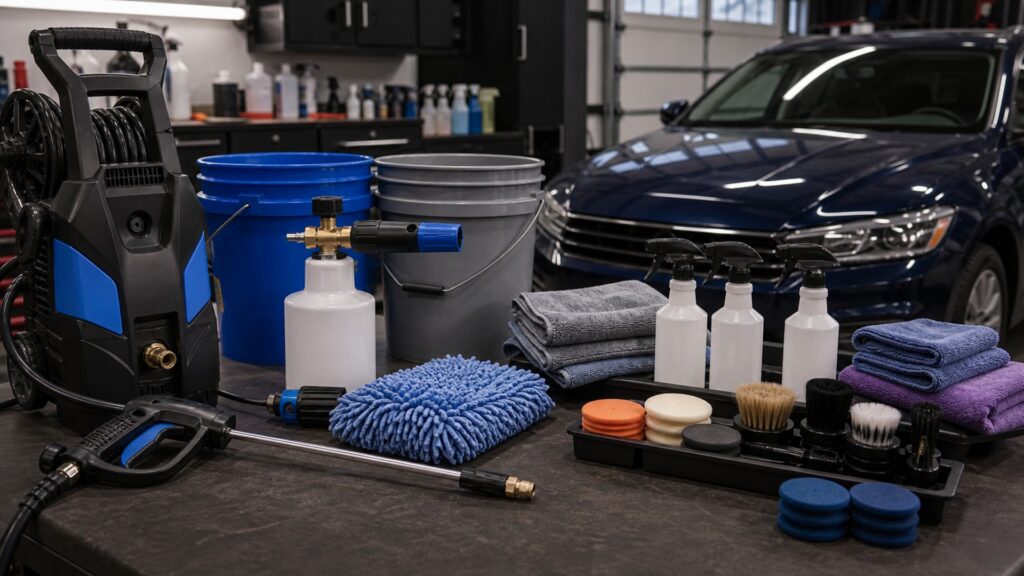 car wash equipment different from detailing kits explainer hero image for Review Streets