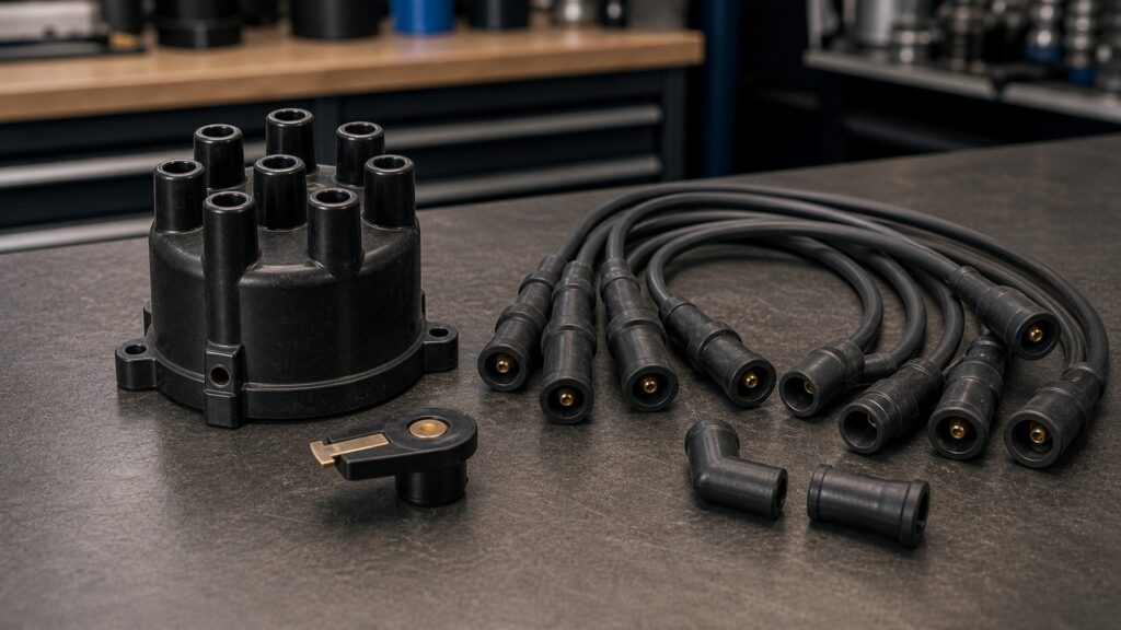 what makes distributor caps different from spark plug wires automotive replacement part explainer image