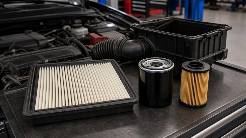 what makes engine air filters different from oil filters automotive replacement part explainer image