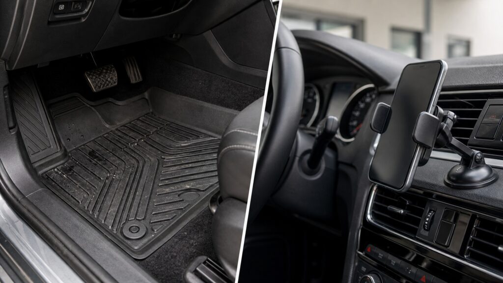 floor protection different from car phone mounts explainer hero image for Review Streets