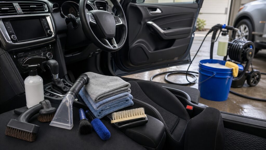 interior cleaning different from car wash equipment explainer hero image for Review Streets