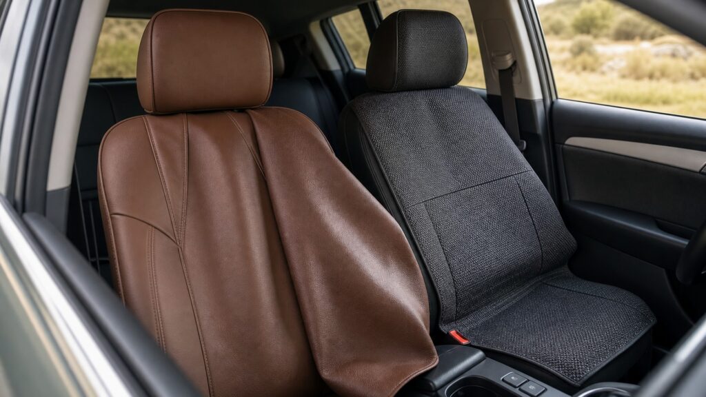 leather seat covers different from fabric seat covers explainer hero image for Review Streets